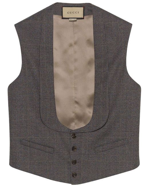Gucci Prince of Wales pattern gilet