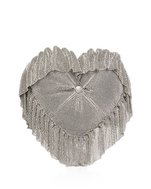 Alexander Wang heart-shape crystal clutch bag