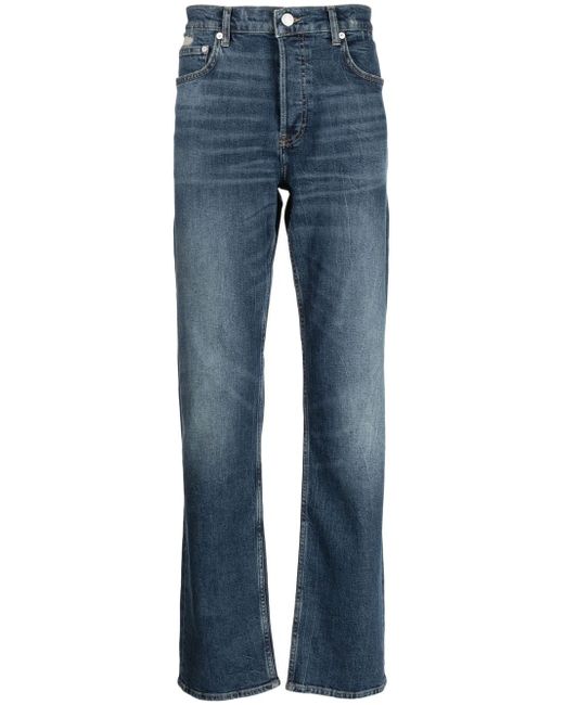 Frame low-rise straight jeans