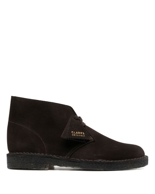 Clarks suede lace-up boots