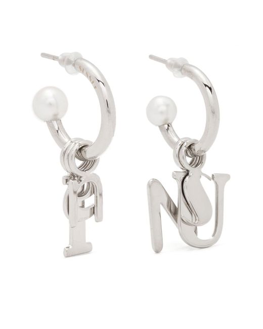 Sunnei metal letter earrings