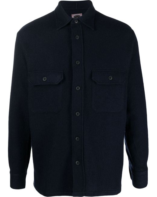 Destin button-up wool-cashmere shirt