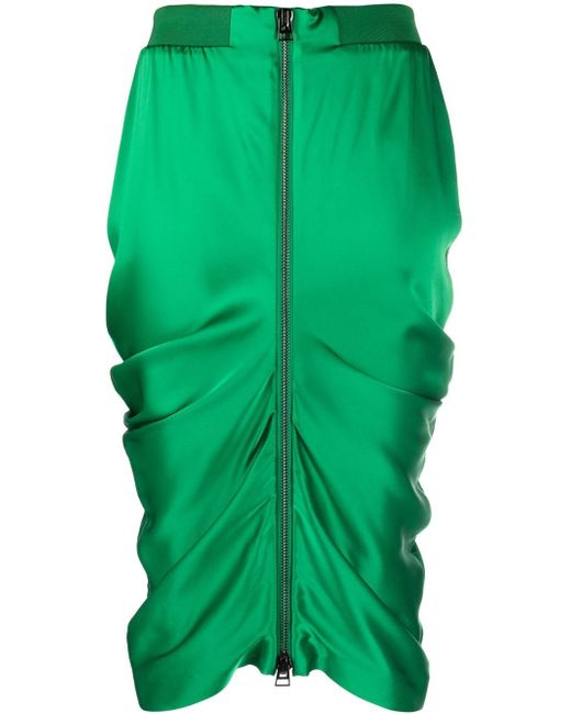 Tom Ford zip-up draped pencil skirt