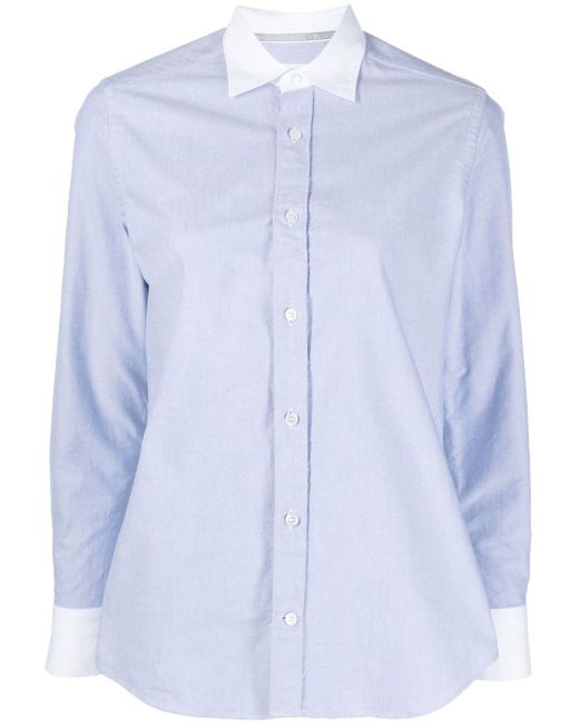 Tintoria Mattei two-tone long-sleeve shirt