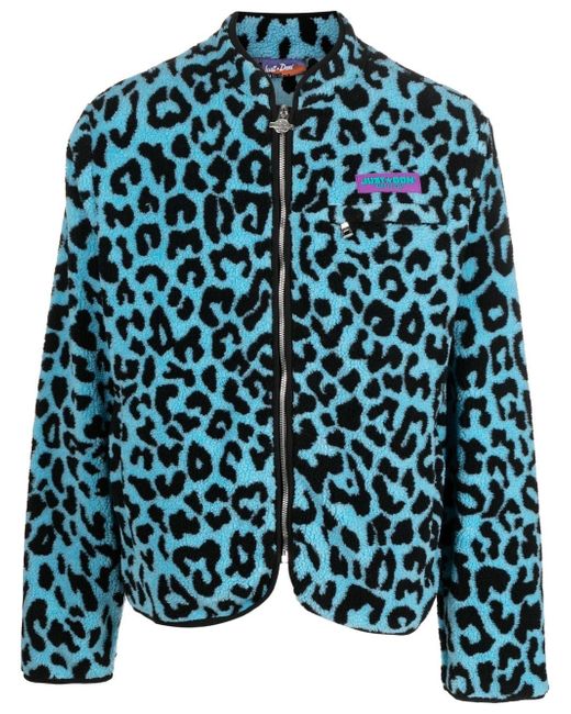 Just Don leopard-print fleece jacket