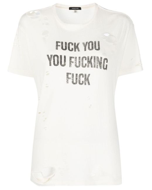 R13 slogan-print short-sleeve T-shirt