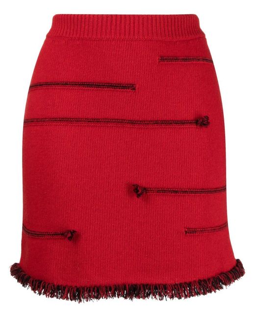 Sonia Rykiel contrasting-stitch detail skirt
