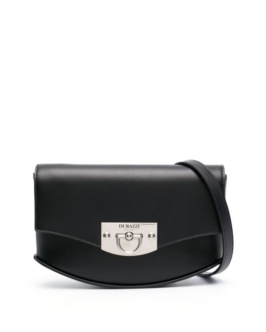 Durazzi Milano flip-lock leather shoulder bag
