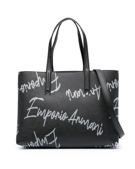 Emporio Armani logo-print tote bag