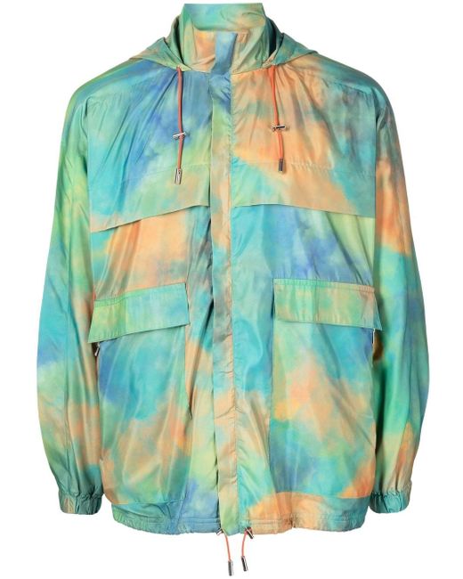 Ahluwalia tie-dye print hooded jacket