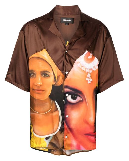 Ahluwalia graphic-print short-sleeved shirt