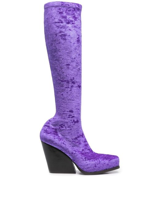 Stella McCartney velour knee-high boots