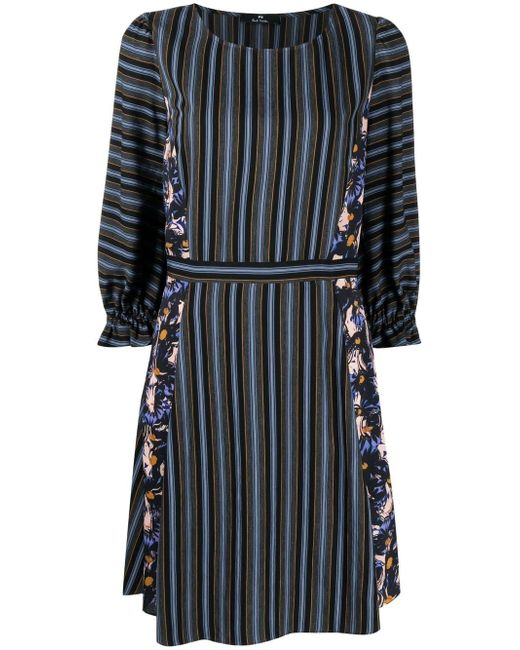 PS Paul Smith floral-print stripe pattern dress