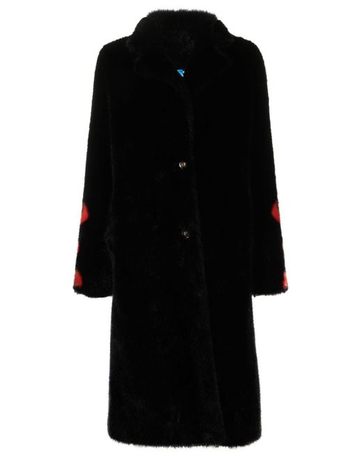 Philipp Plein monster-print faux-fur coat