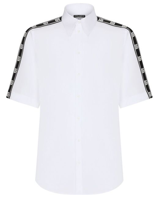 Dolce & Gabbana logo-tape cotton shirt