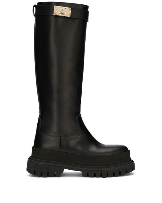Dolce & Gabbana knee-high leather boots