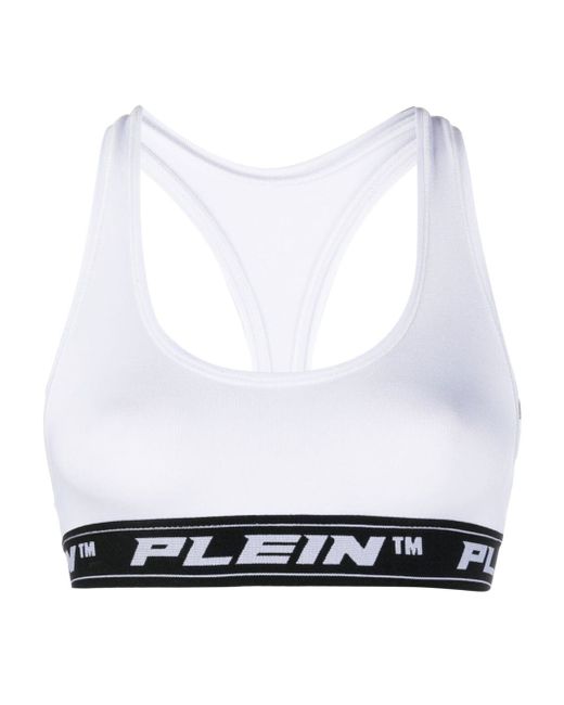 Philipp Plein logo-underband sports bralette