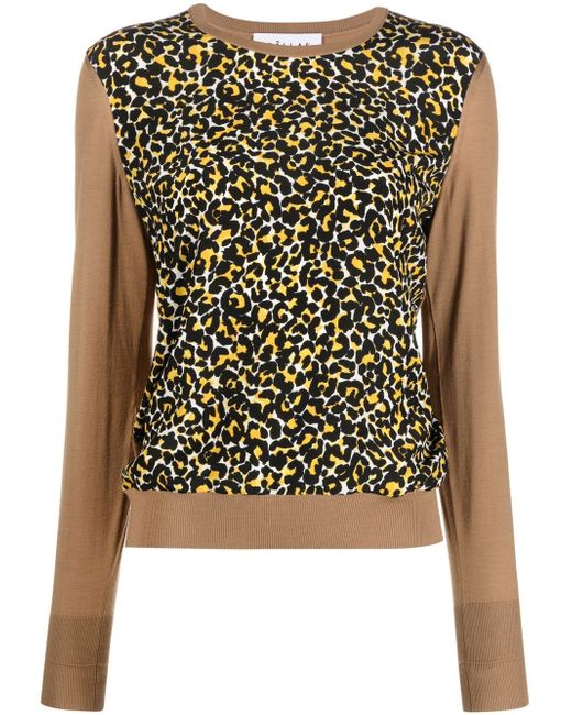 Câllas Milano leopard-print round neck jumper