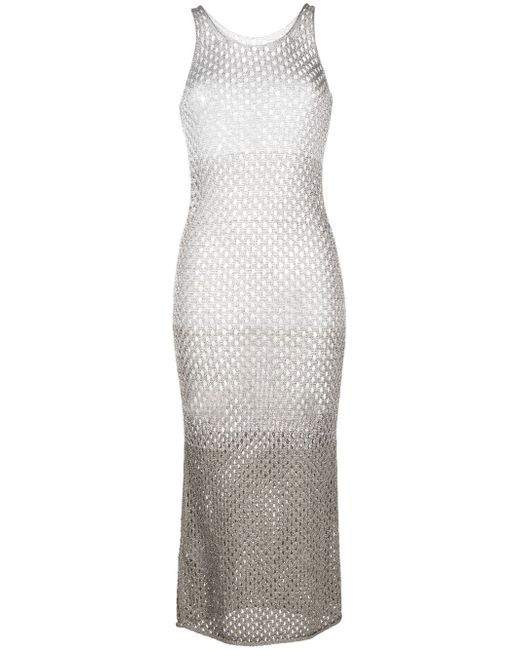 Dion Lee metallic mesh gown