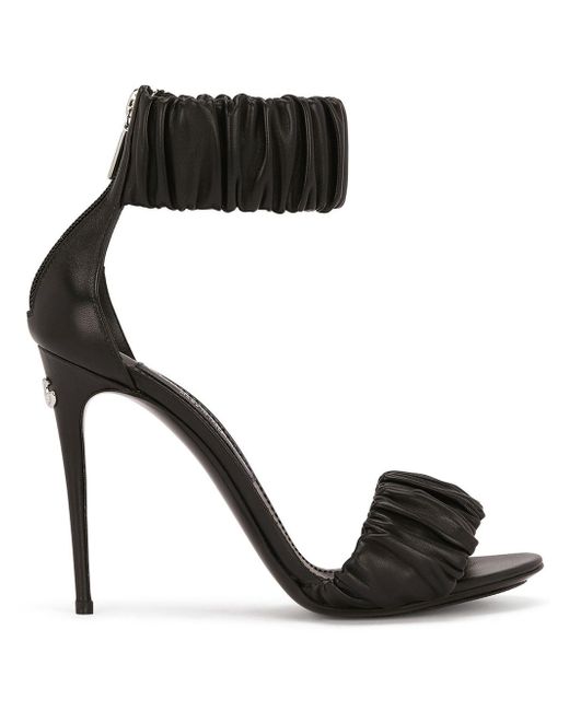 Dolce & Gabbana ruched-detail leather sandals