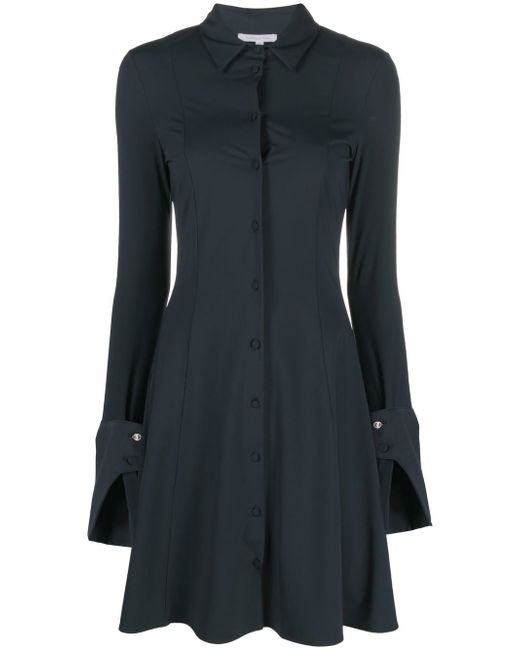 Patrizia Pepe pointed-collar belted shirt dress