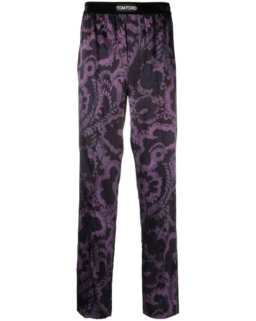 Tom Ford logo-waistband detail trousers