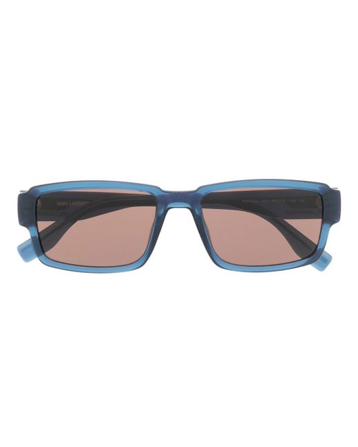Karl Lagerfeld rectangle-frame logo-print sunglasses