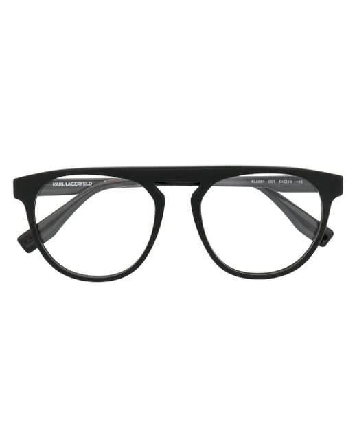 Karl Lagerfeld round-frame logo-print glasses