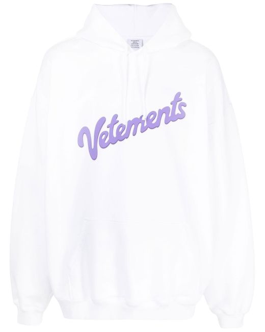 Vetements logo-print drawstring hoodie