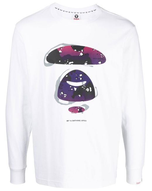 Aape By *A Bathing Ape® graphic-print long-sleeve T-shirt