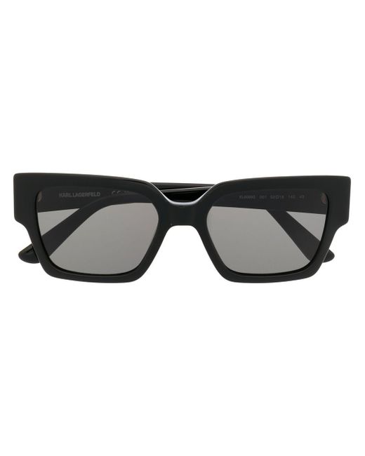 Karl Lagerfeld logo-print square-frame sunglasses