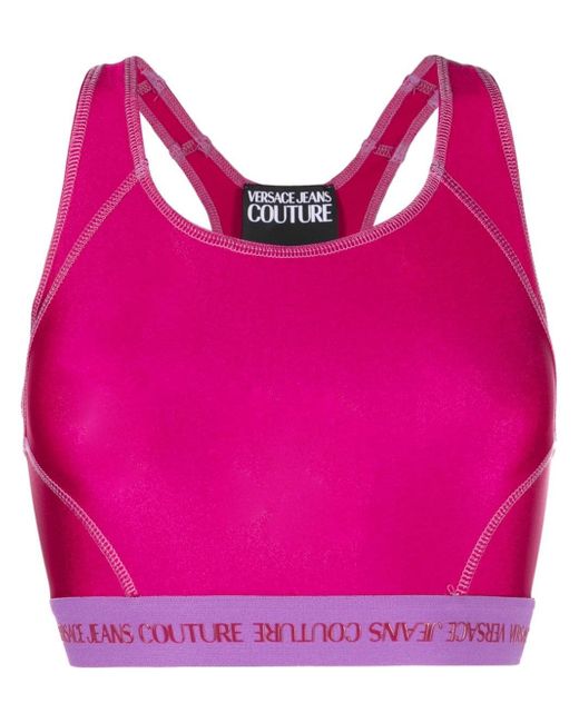 Versace Jeans Couture logo-tape cropped top