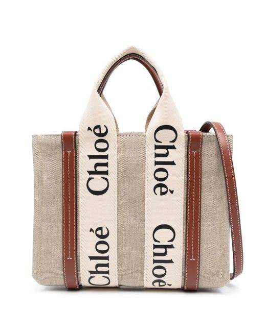 Chloé logo-print tote bag