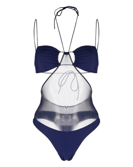 Amazuìn Kate sheer-panel strappy swimsuit