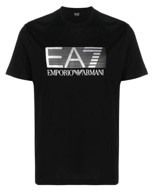 Ea7 logo-print short-sleeved T-shirt