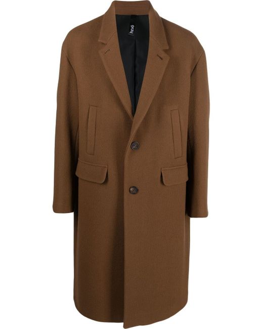 Hevo single-breasted wool-blend coat