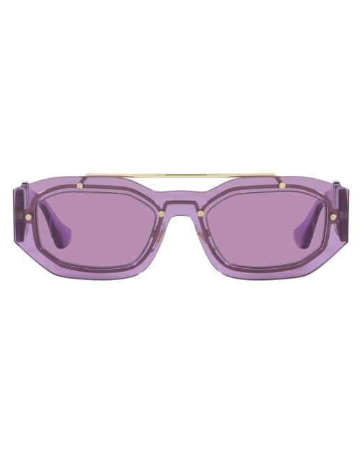 Versace Medusa plaque rectangle-frame sunglasses