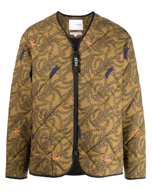 Yoshiokubo all-over print quilted jacket