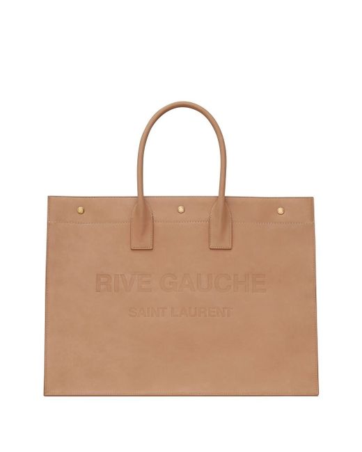 Saint Laurent Rive Gauche embossed leather tote bag