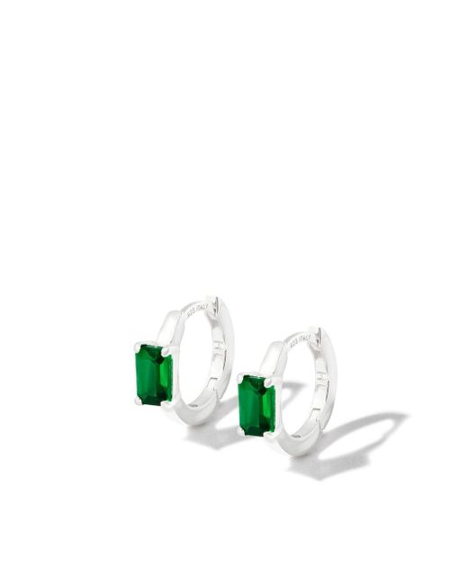 Hatton Labs sterling crystal hoop earrings