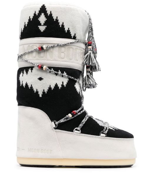 Alanui x Moonboot Icon Knit snow boots
