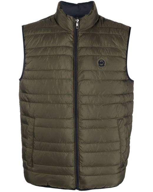 Michael Kors Collection logo-plaque quilted gilet