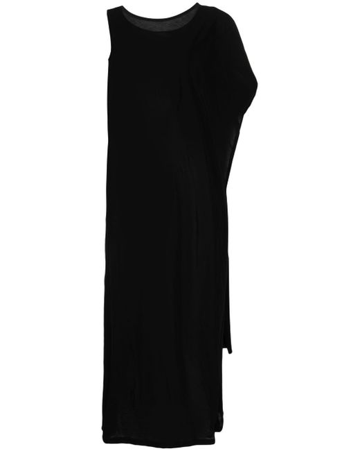 Yohji Yamamoto side-slit sleeveless midi dress