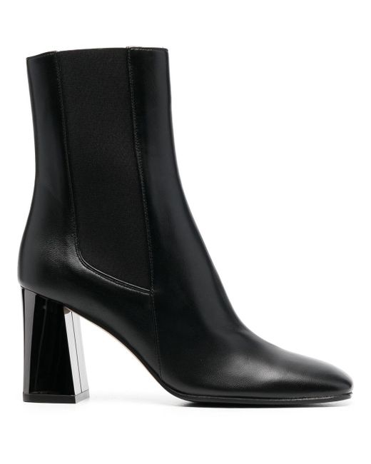 Sergio Rossi high-heeled leather chelsea boots
