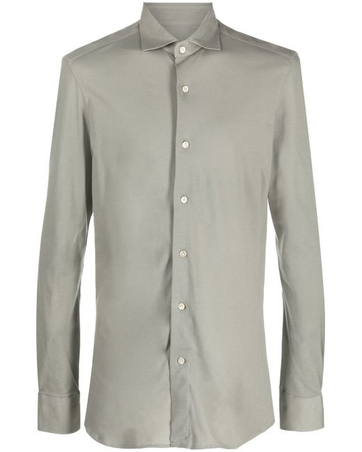 Boglioli spread-collar cotton shirt