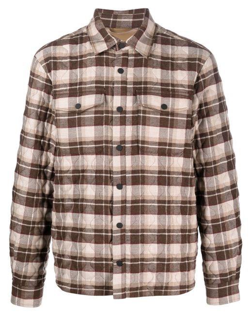 Peserico check-pattern button-up shirt