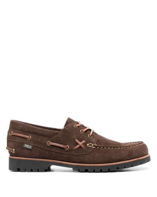 Polo Ralph Lauren lace-up suede boat shoes