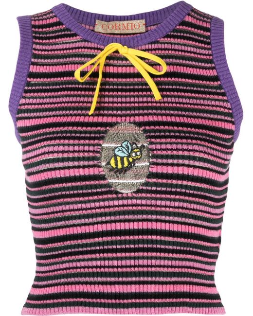 Cormio striped knitted top