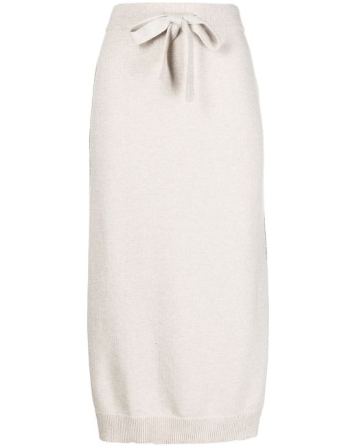 N.Peal side-slit cashmere skirt