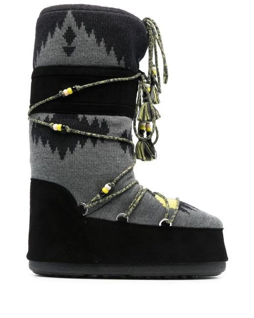 Alanui x Moonboot Icon Knit snow boots